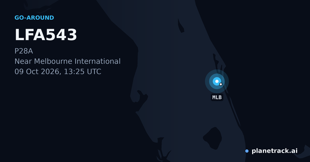 Map of where LFA543's go-around happened