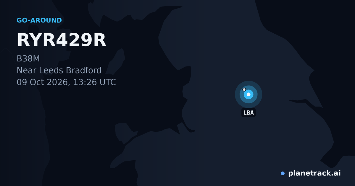 Map of where RYR429R's go-around happened