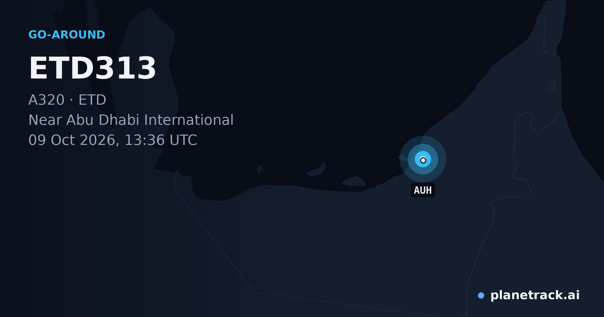 Map of where ETD313's go-around happened