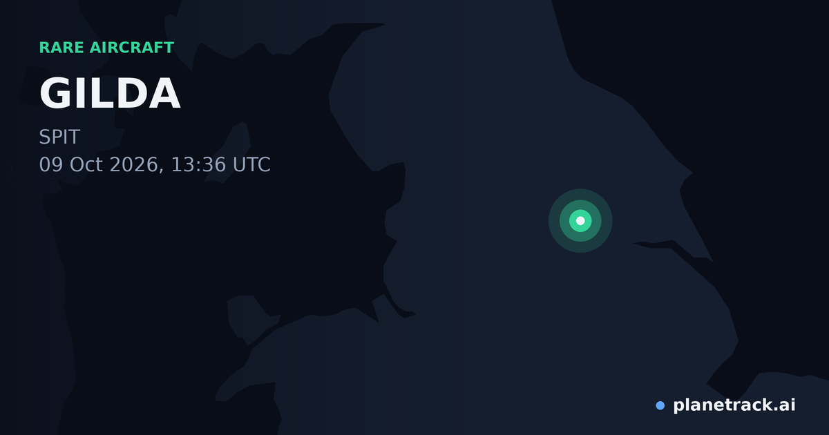 Map of where GILDA's rare aircraft happened
