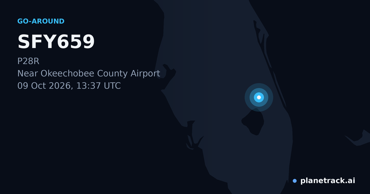 Map of where SFY659's go-around happened