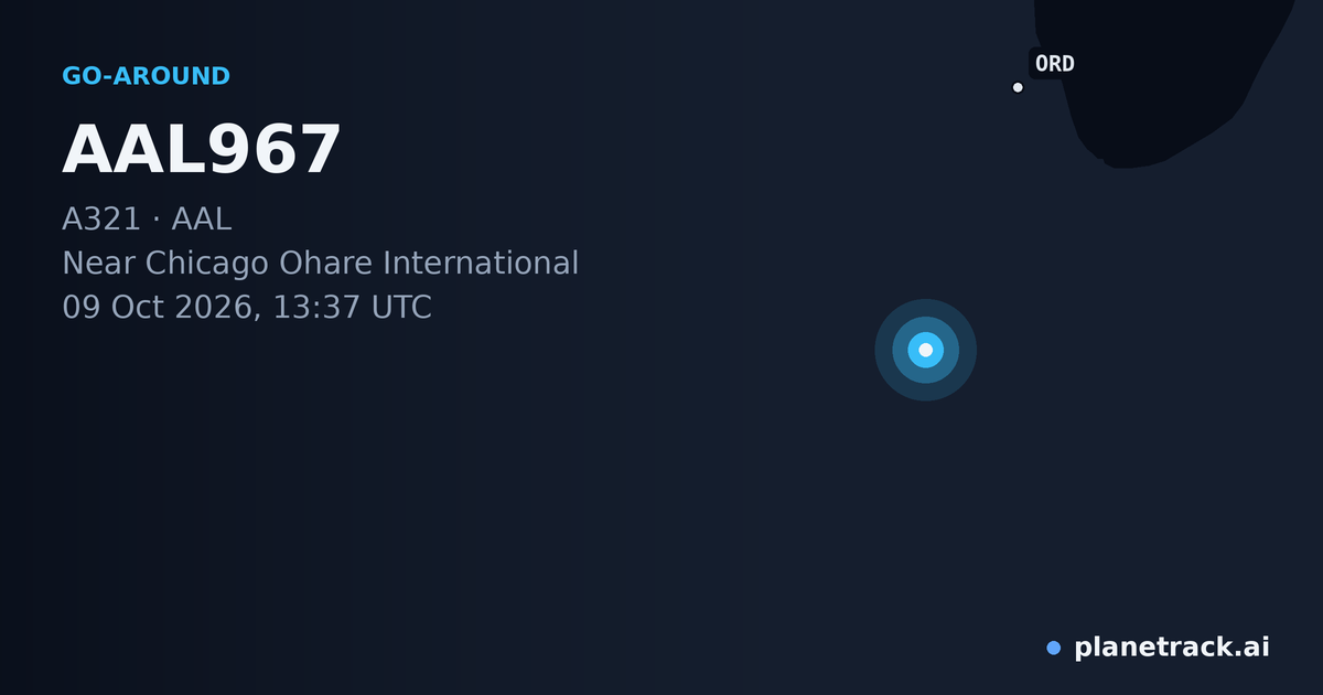 Map of where AAL967's go-around happened