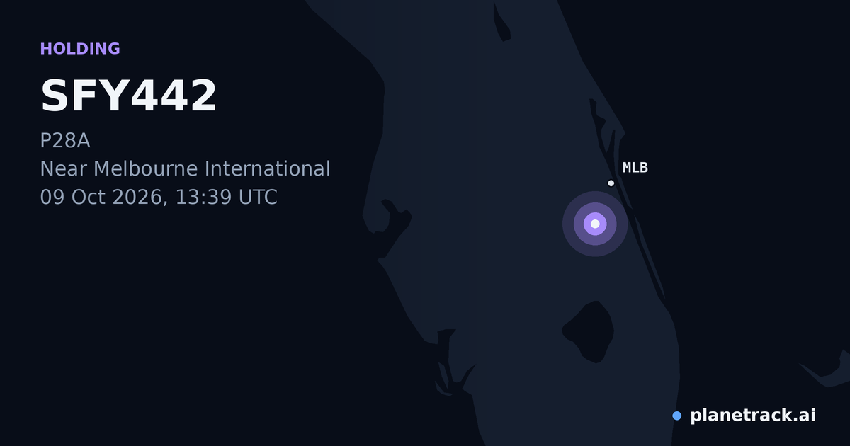 Map of where SFY442's holding pattern happened