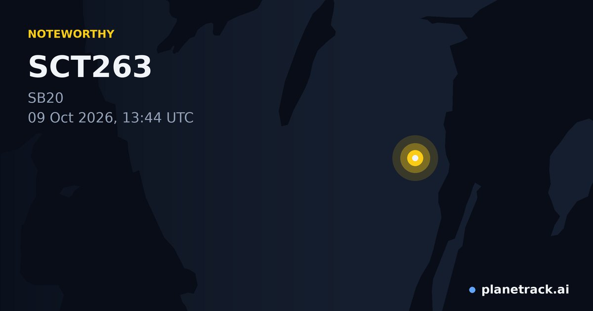 Map of where SCT263's special aircraft happened