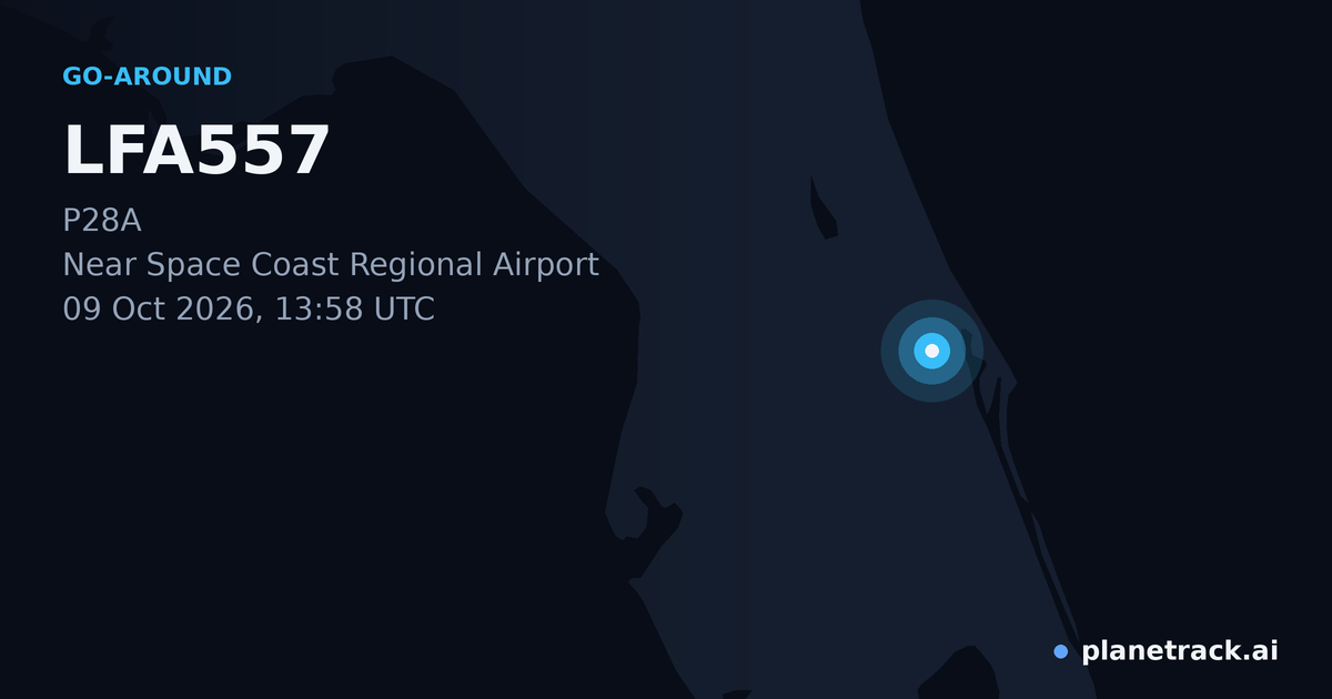 Map of where LFA557's go-around happened