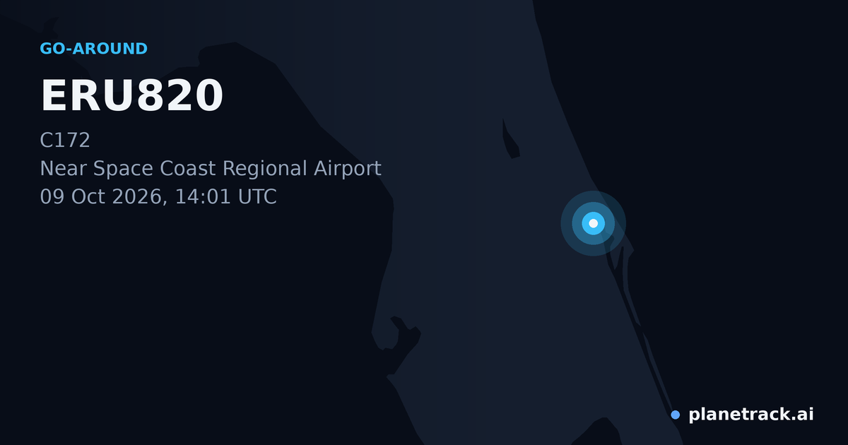 Map of where ERU820's go-around happened
