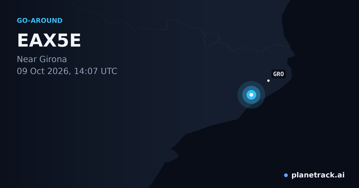 Map of where EAX5E's go-around happened