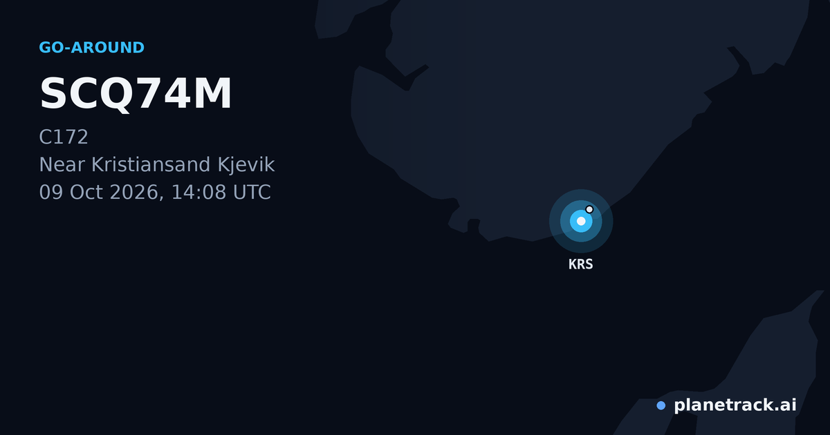 Map of where SCQ74M's go-around happened