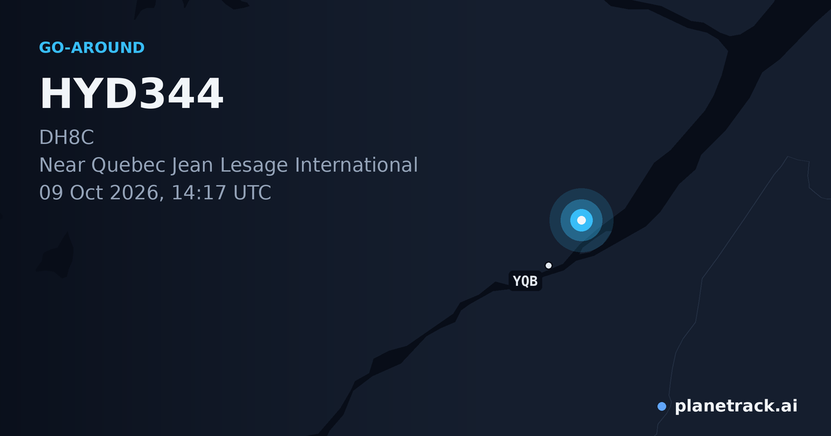 Map of where HYD344's go-around happened