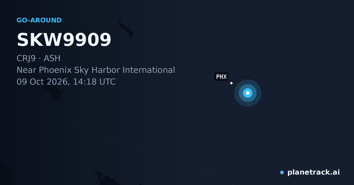 Map of where SKW9909's go-around happened