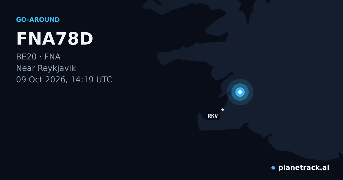 Map of where FNA78D's go-around happened