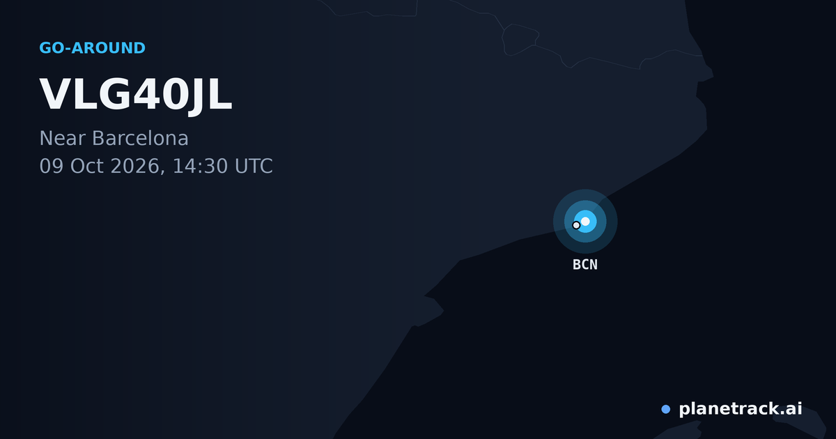 Map of where VLG40JL's go-around happened