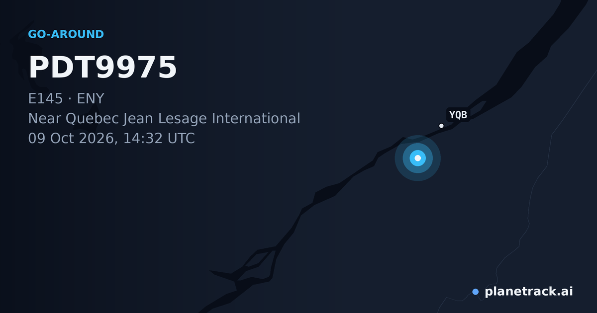 Map of where PDT9975's go-around happened