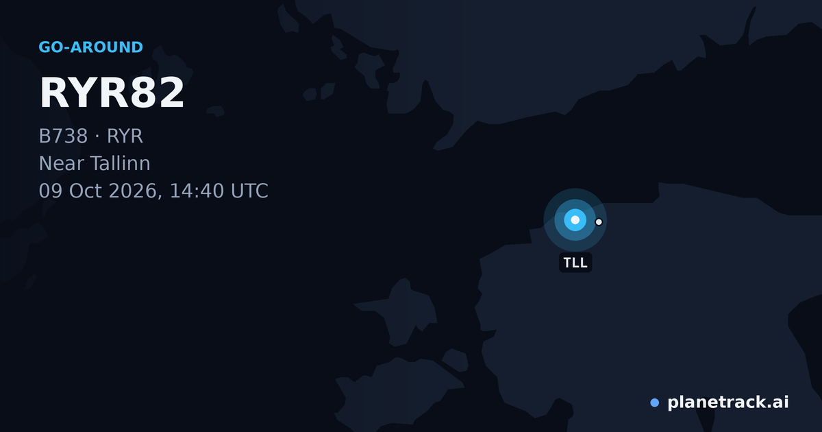 Map of where RYR82's go-around happened