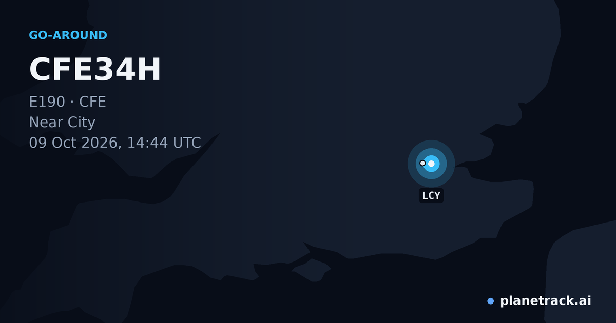 Map of where CFE34H's go-around happened