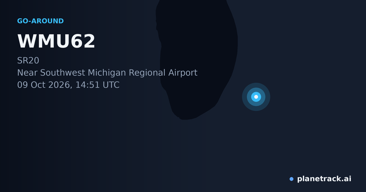 Map of where WMU62's go-around happened