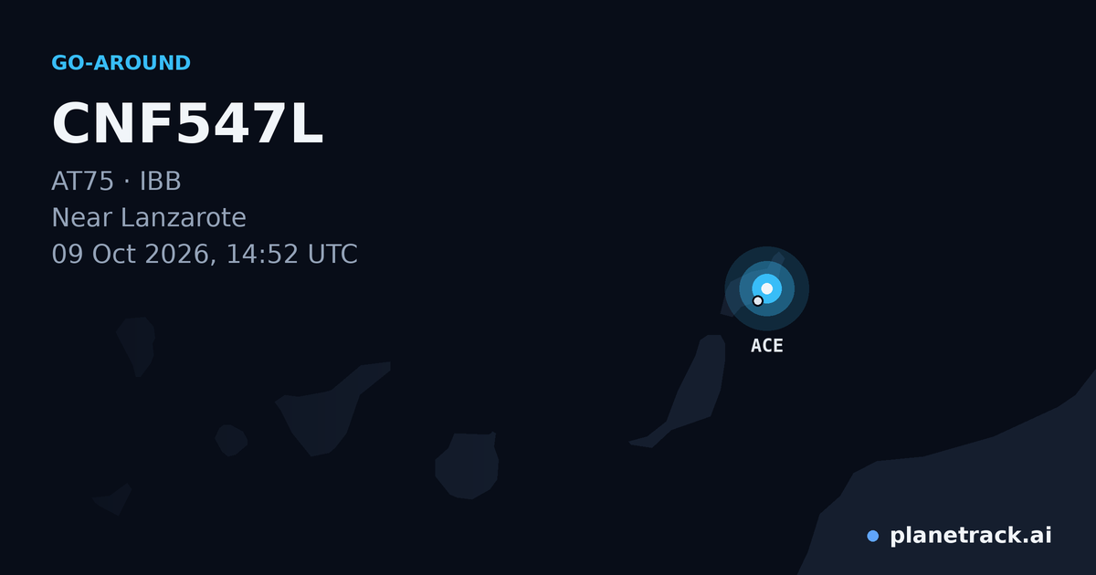 Map of where CNF547L's go-around happened