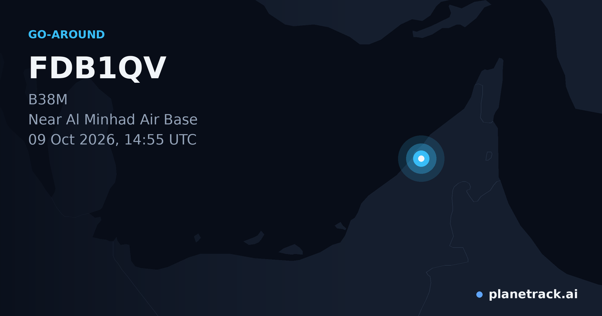 Map of where FDB1QV's go-around happened