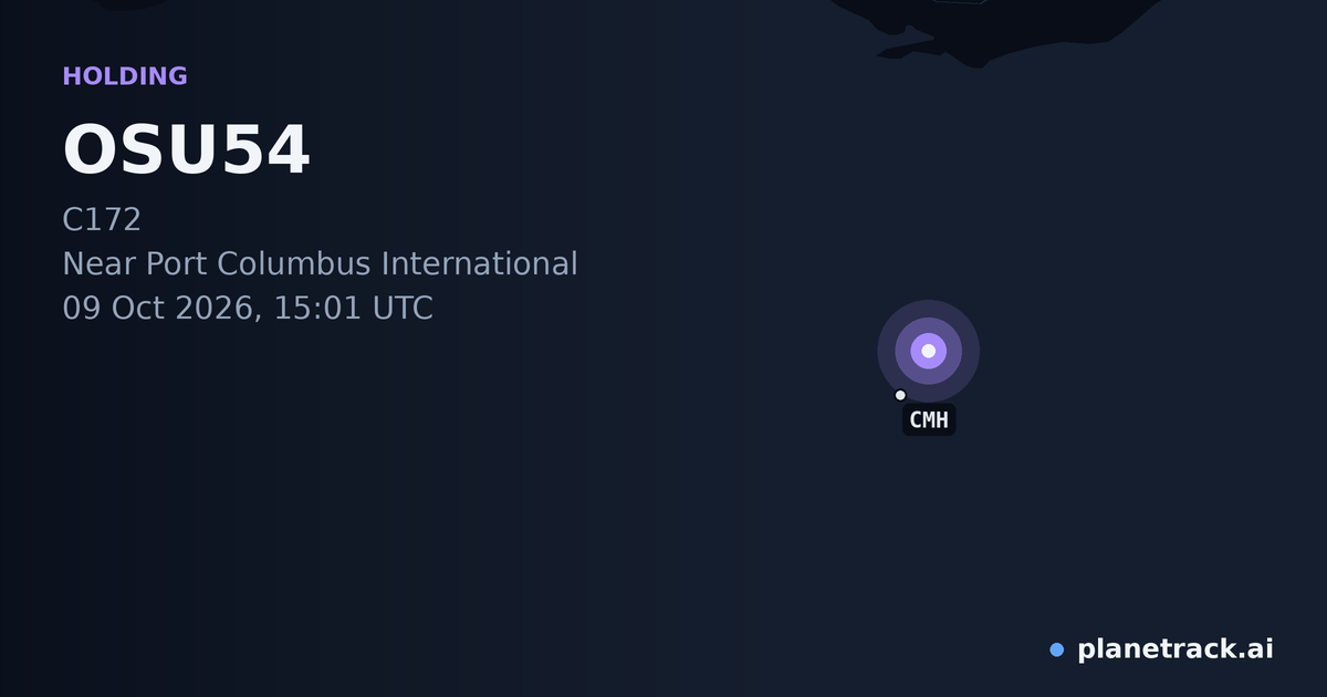 Map of where OSU54's holding pattern happened