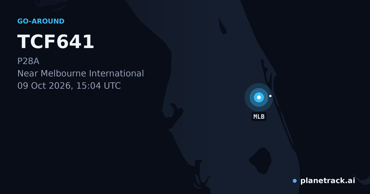 Map of where TCF641's go-around happened