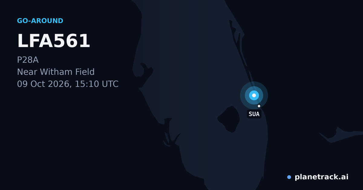 Map of where LFA561's go-around happened