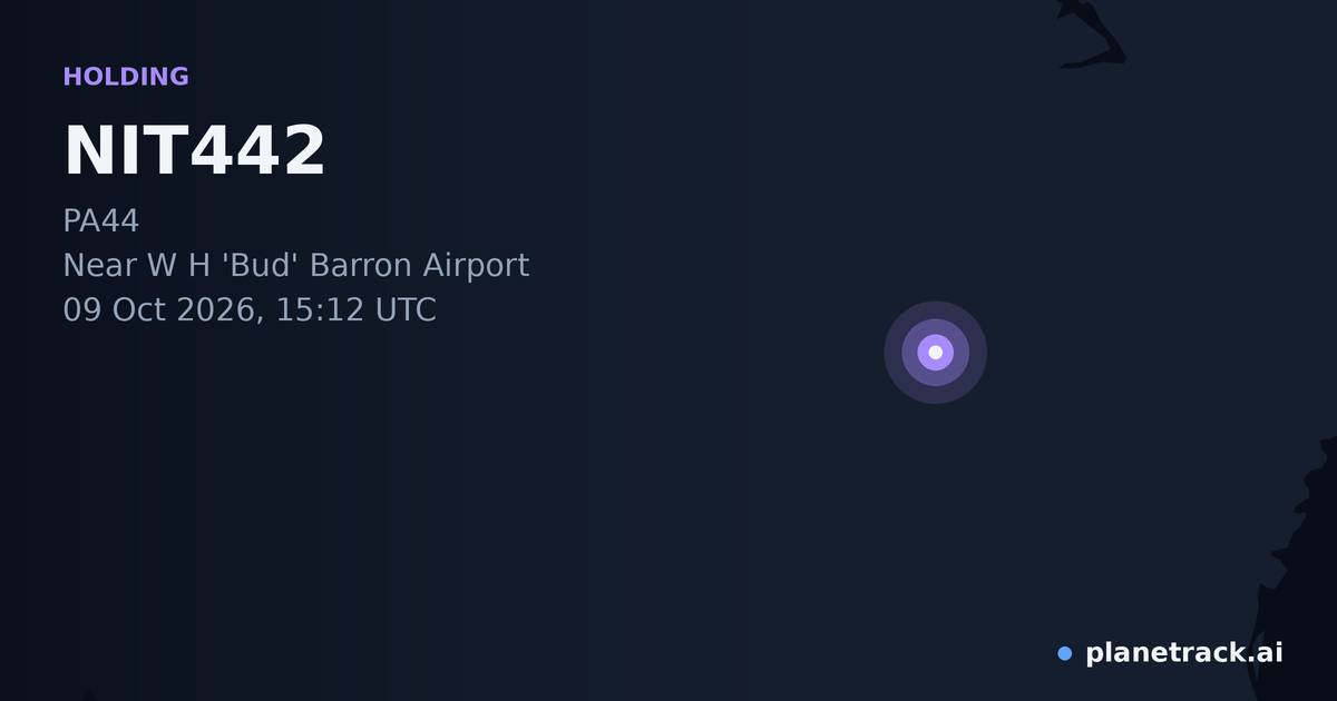 Map of where NIT442's holding pattern happened