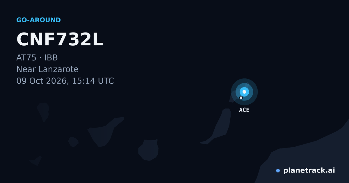 Map of where CNF732L's go-around happened