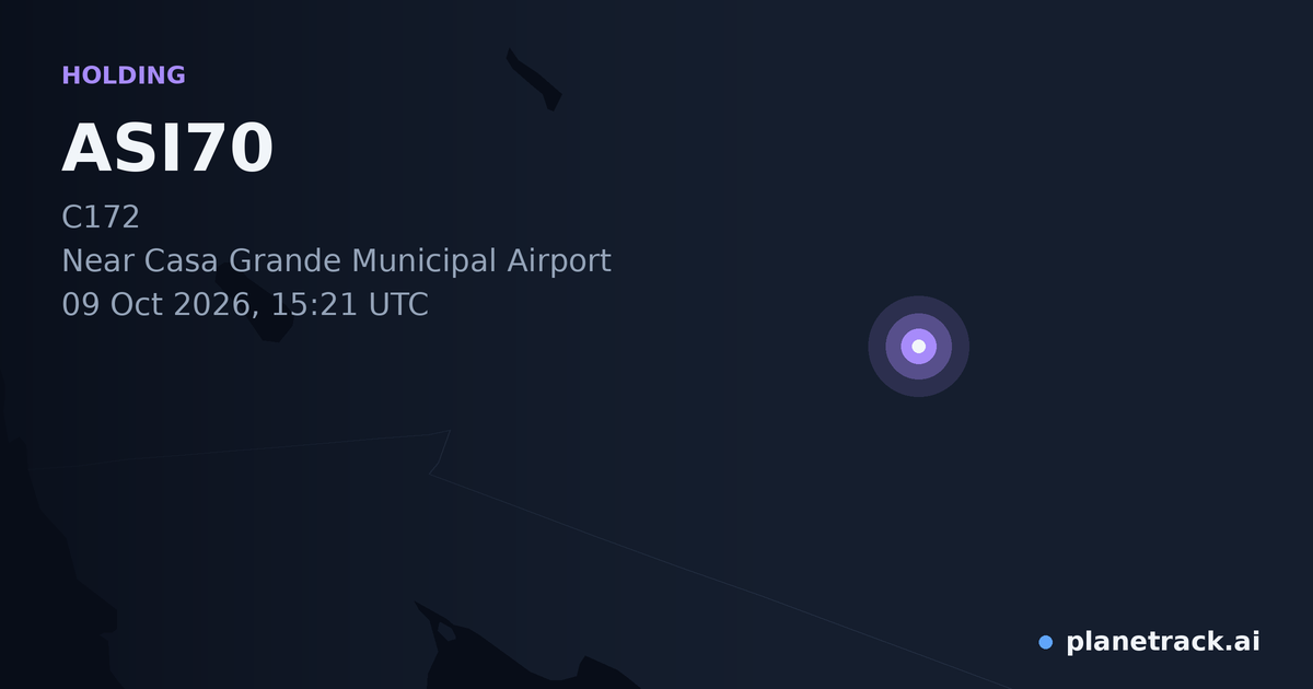 Map of where ASI70's holding pattern happened