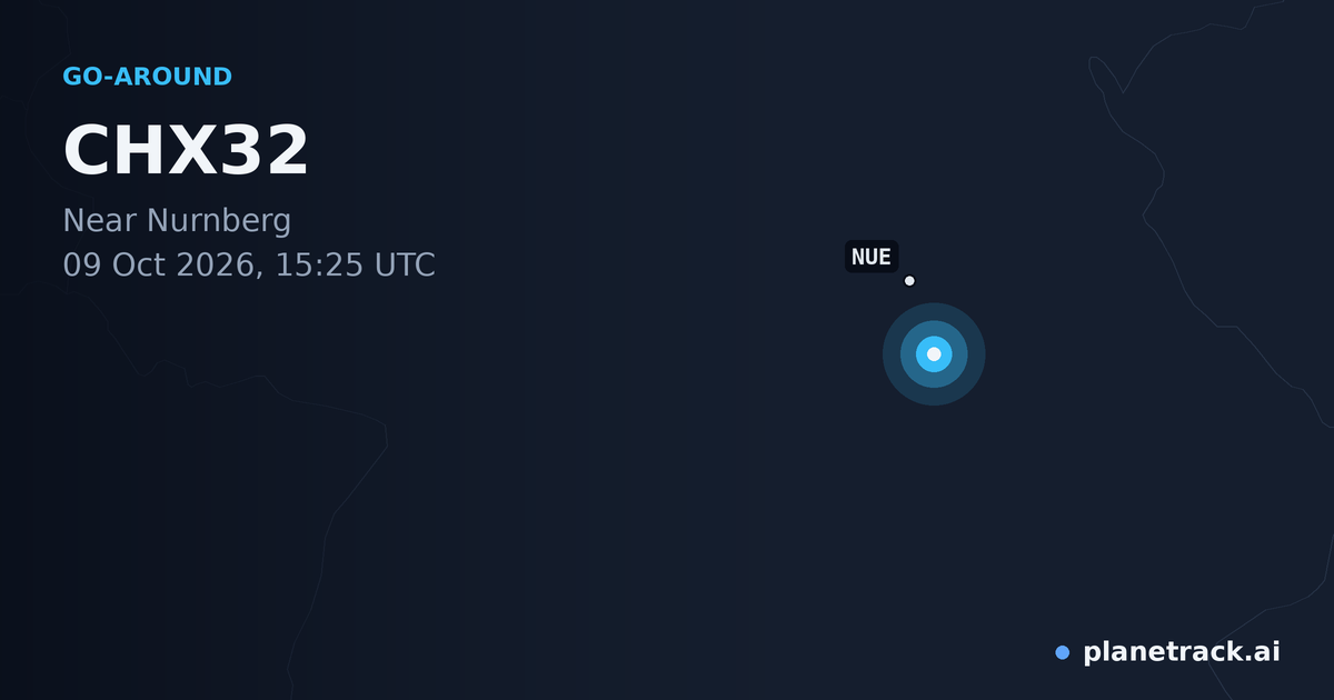 Map of where CHX32's go-around happened