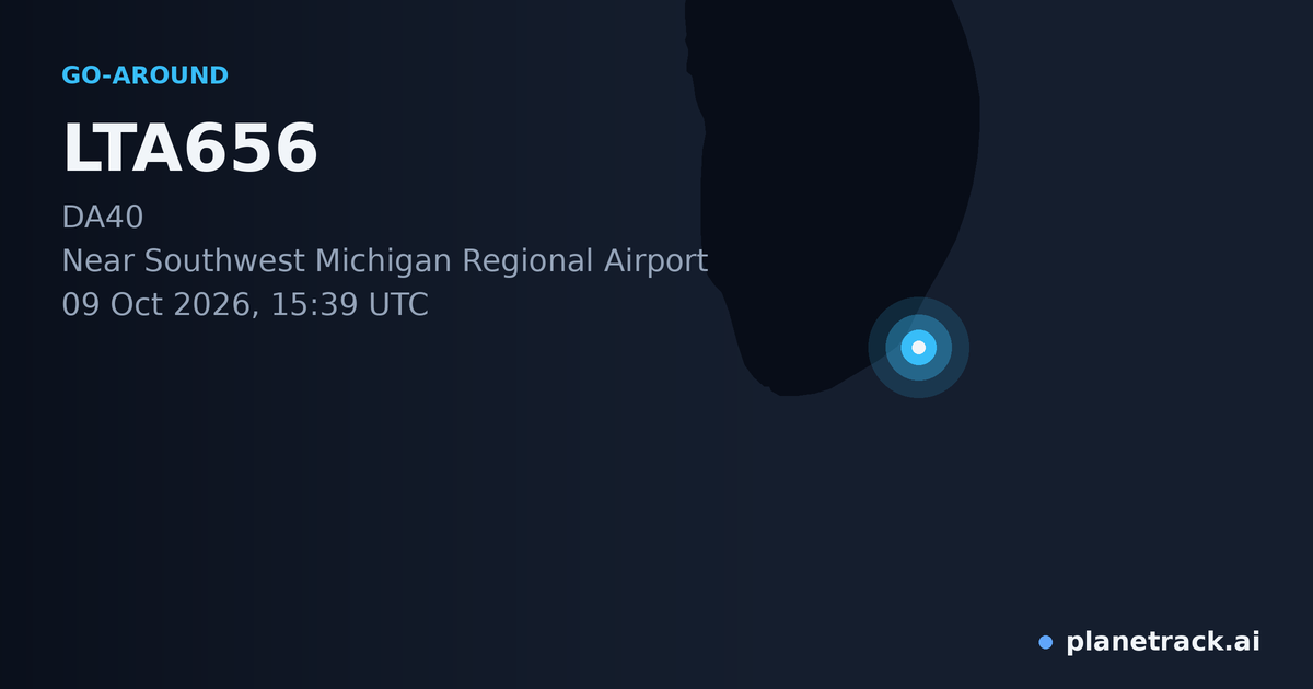 Map of where LTA656's go-around happened