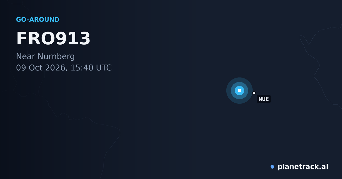 Map of where FRO913's go-around happened