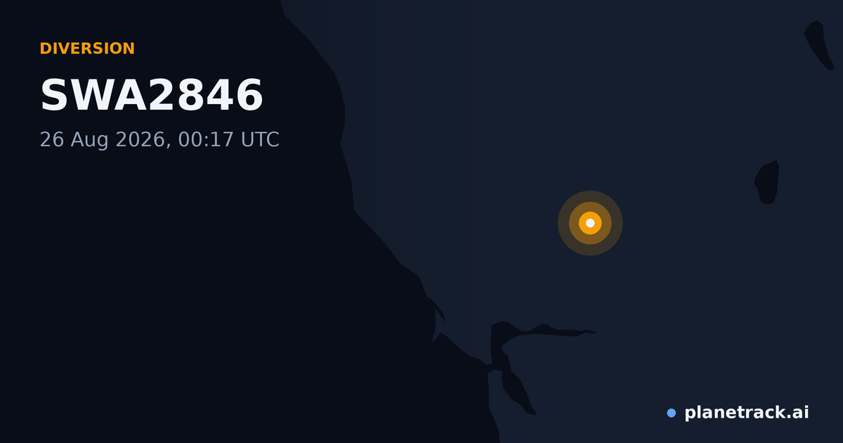 Map of where SWA2846's diversion happened