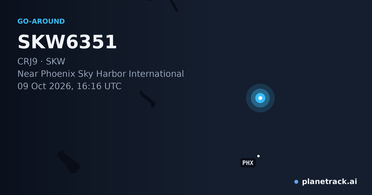 Map of where SKW6351's go-around happened