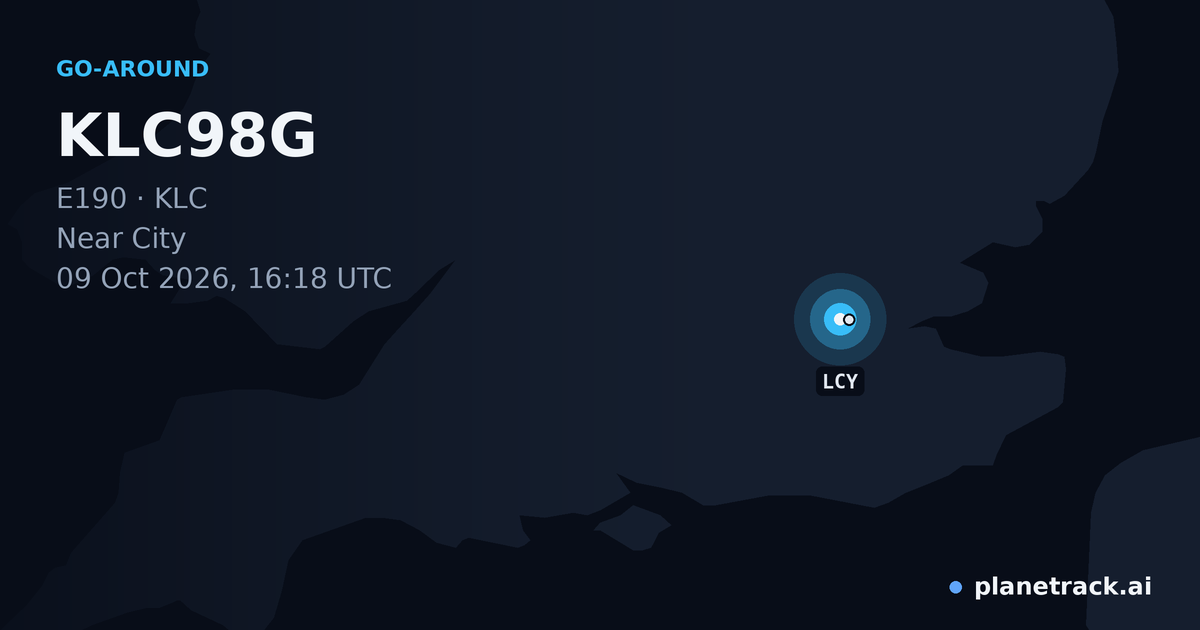 Map of where KLC98G's go-around happened