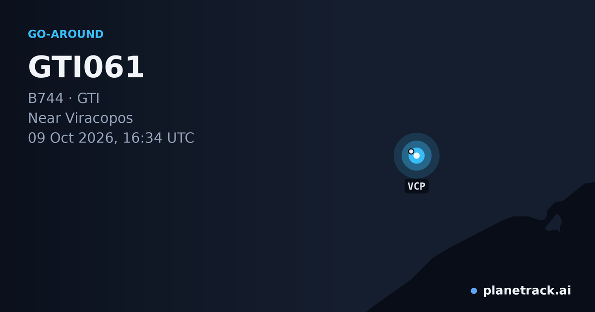 Map of where GTI061's go-around happened