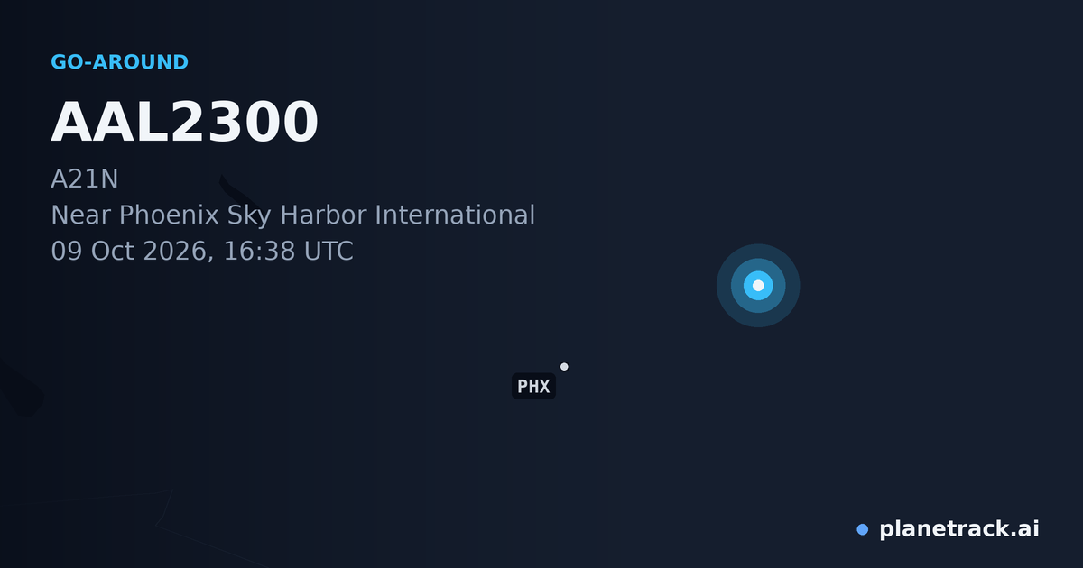 Map of where AAL2300's go-around happened