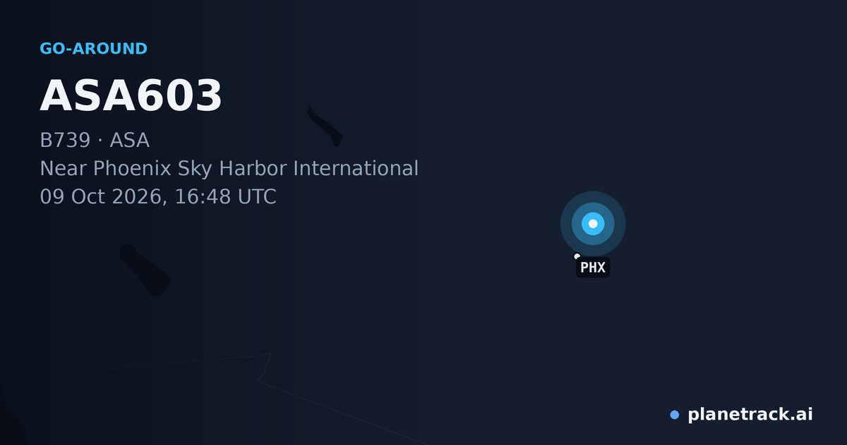 Map of where ASA603's go-around happened