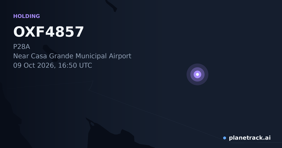 Map of where OXF4857's holding pattern happened