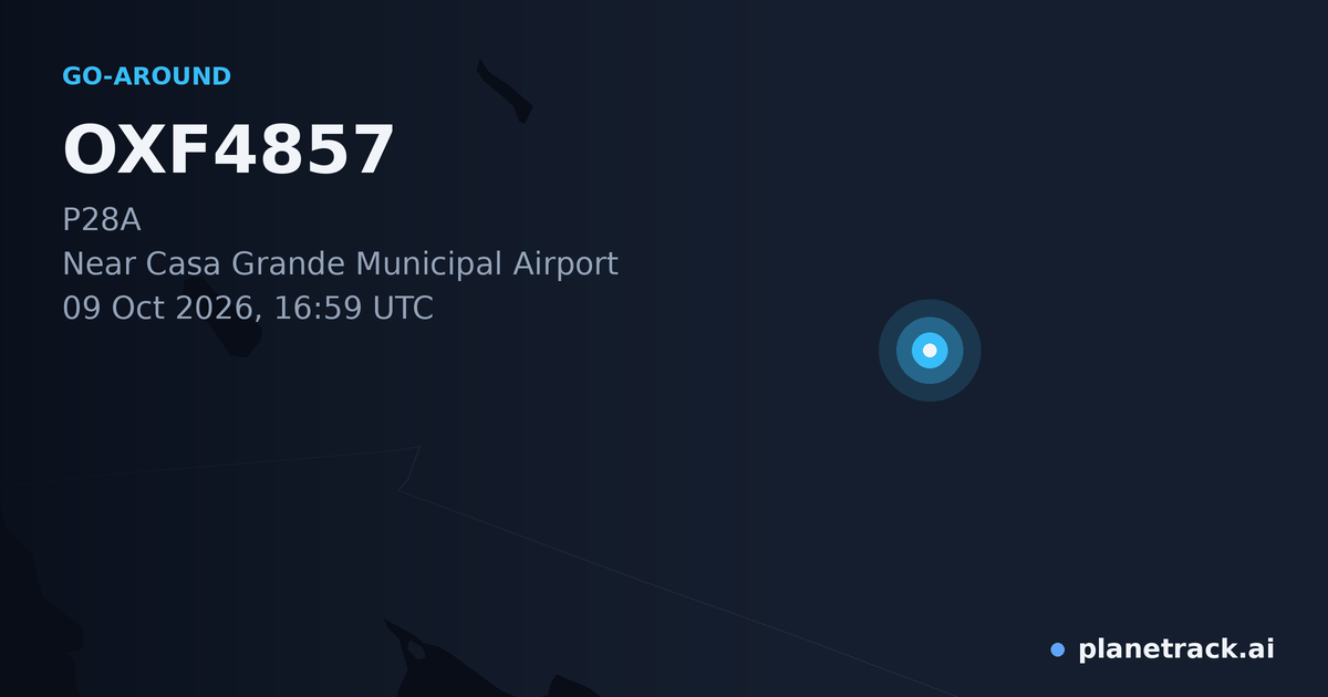 Map of where OXF4857's go-around happened