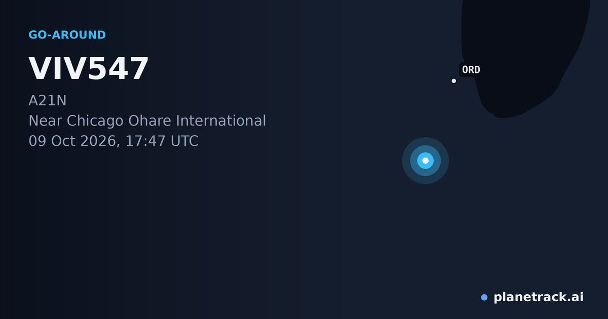 Map of where VIV547's go-around happened
