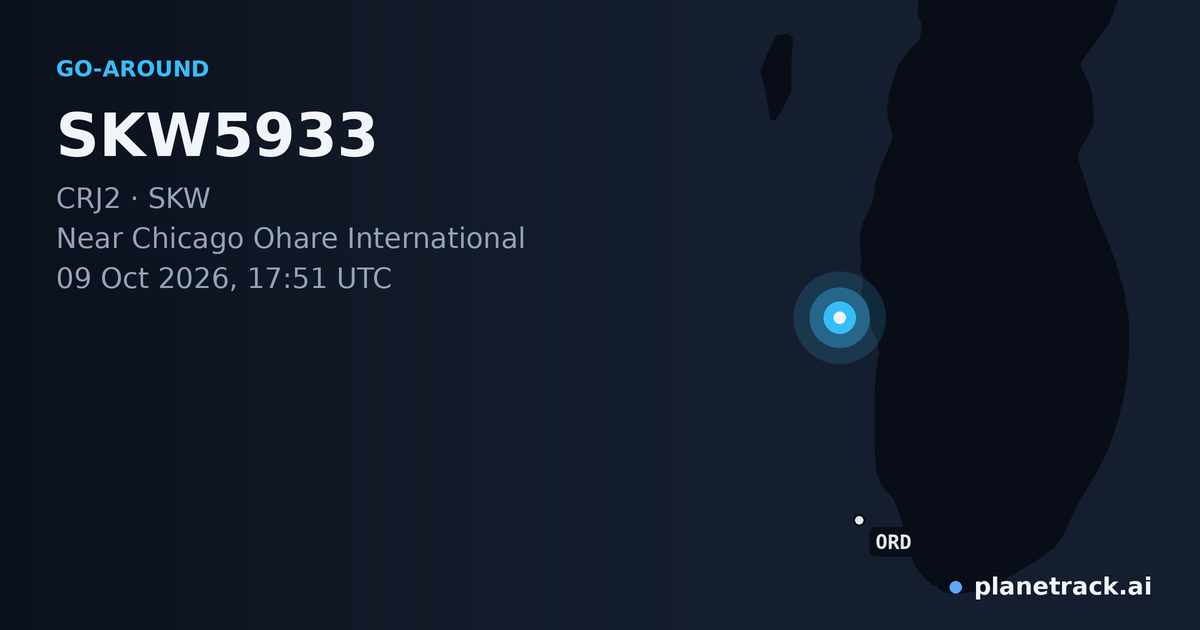Map of where SKW5933's go-around happened
