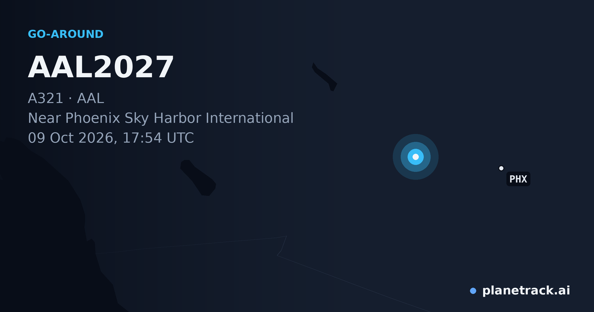 Map of where AAL2027's go-around happened