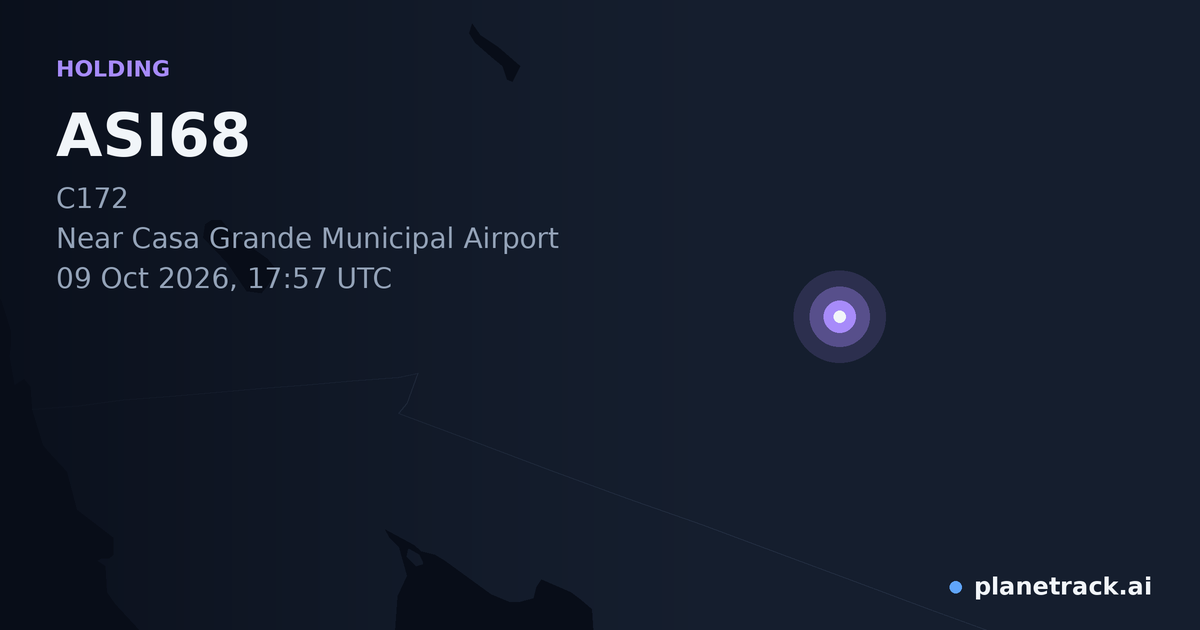 Map of where ASI68's holding pattern happened