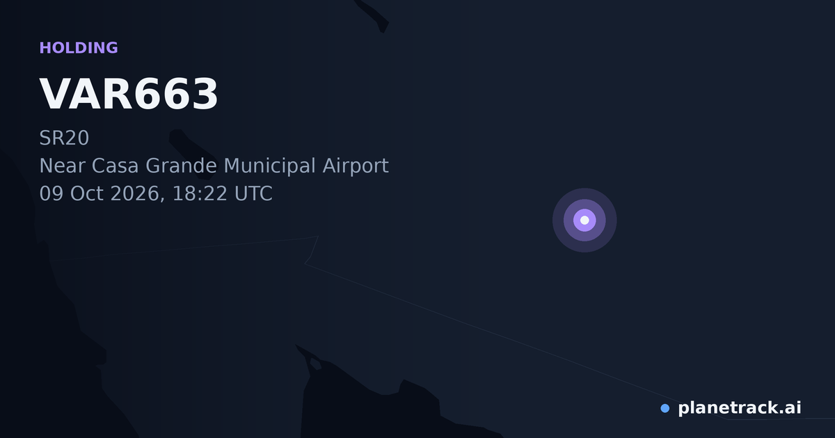 Map of where VAR663's holding pattern happened