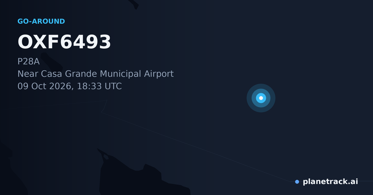 Map of where OXF6493's go-around happened
