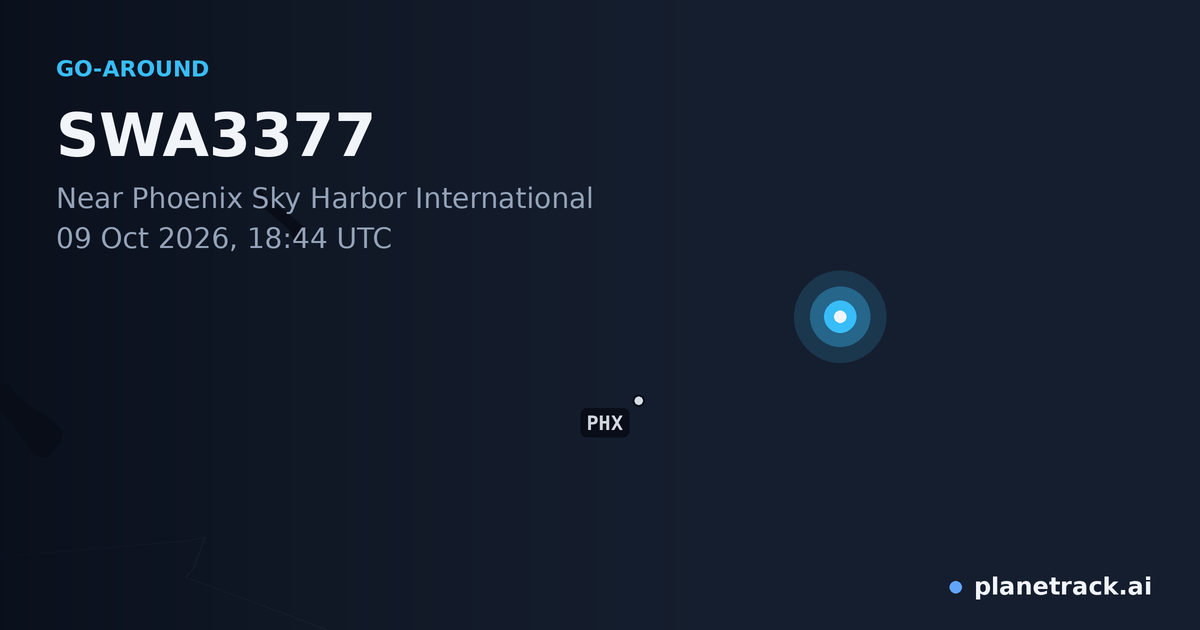 Map of where SWA3377's go-around happened