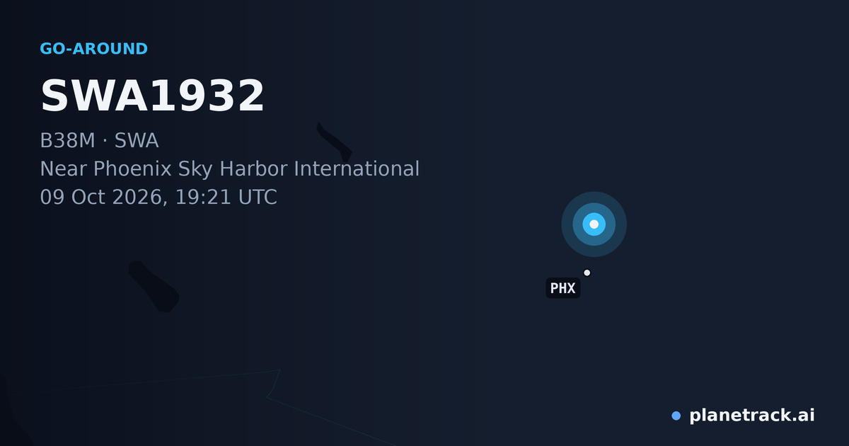 Map of where SWA1932's go-around happened