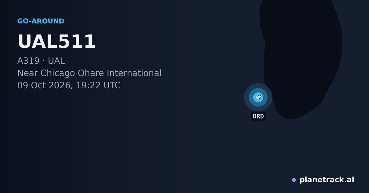 Map of where UAL511's go-around happened