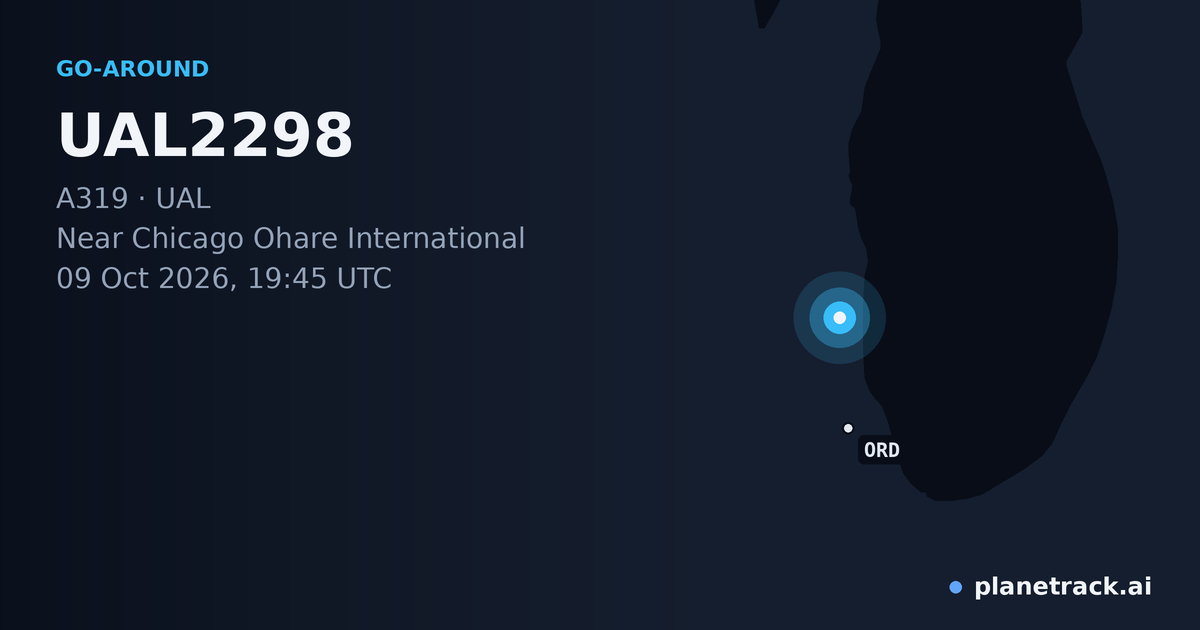 Map of where UAL2298's go-around happened