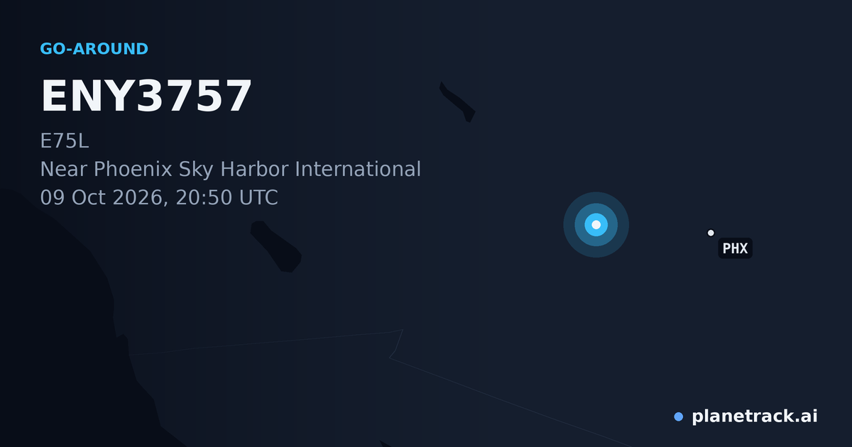 Map of where ENY3757's go-around happened